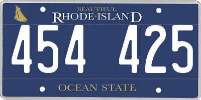 RI license plate 454425