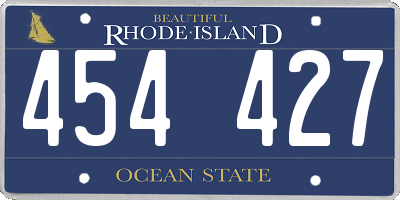 RI license plate 454427