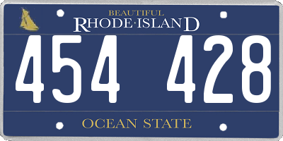 RI license plate 454428