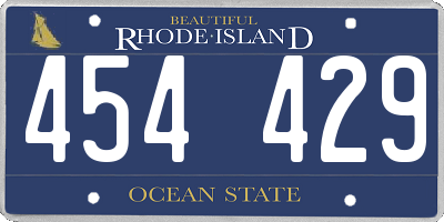RI license plate 454429