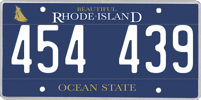 RI license plate 454439