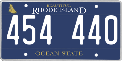 RI license plate 454440