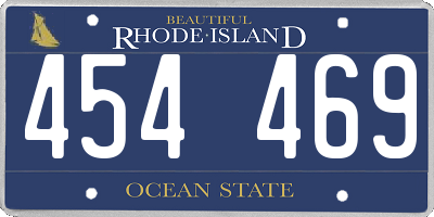 RI license plate 454469