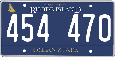 RI license plate 454470