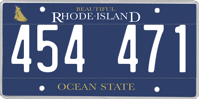 RI license plate 454471
