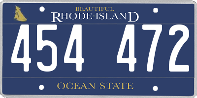 RI license plate 454472