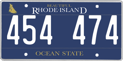 RI license plate 454474