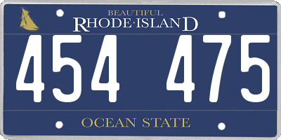 RI license plate 454475