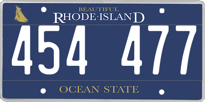 RI license plate 454477