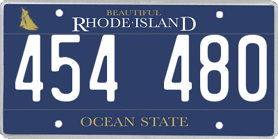 RI license plate 454480