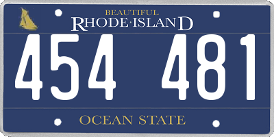 RI license plate 454481