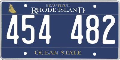 RI license plate 454482
