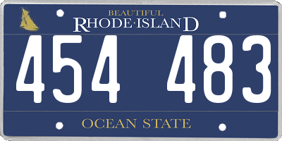 RI license plate 454483