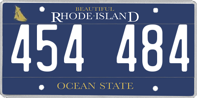 RI license plate 454484