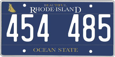 RI license plate 454485