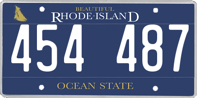 RI license plate 454487