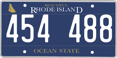 RI license plate 454488