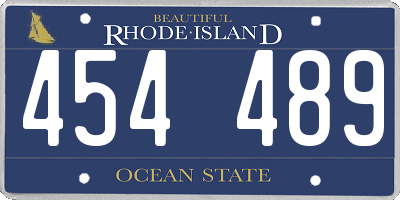 RI license plate 454489