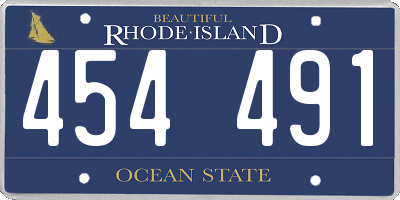 RI license plate 454491