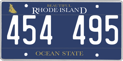 RI license plate 454495