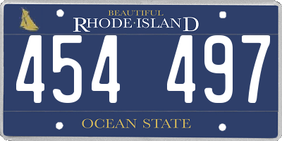 RI license plate 454497