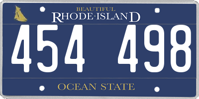 RI license plate 454498