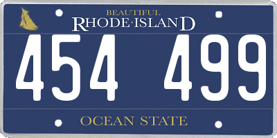 RI license plate 454499