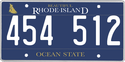 RI license plate 454512