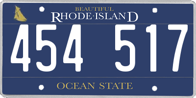 RI license plate 454517