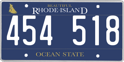 RI license plate 454518