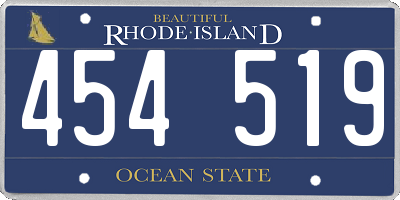 RI license plate 454519