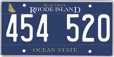 RI license plate 454520