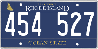 RI license plate 454527