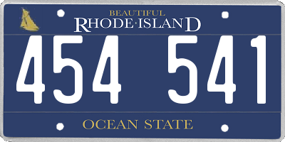 RI license plate 454541
