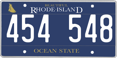 RI license plate 454548