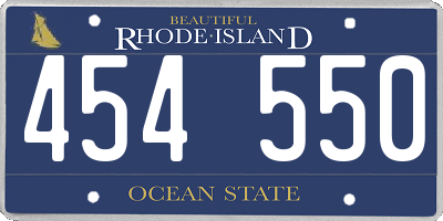 RI license plate 454550