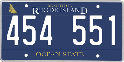 RI license plate 454551