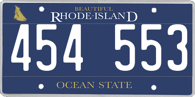 RI license plate 454553
