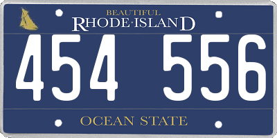 RI license plate 454556