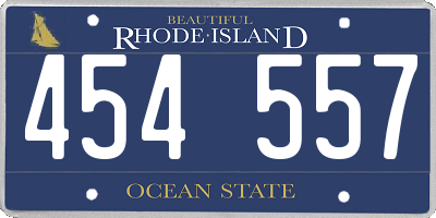 RI license plate 454557
