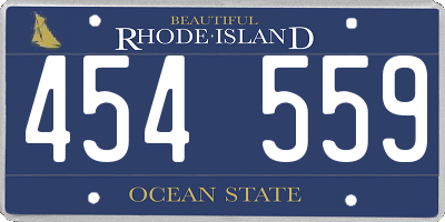 RI license plate 454559