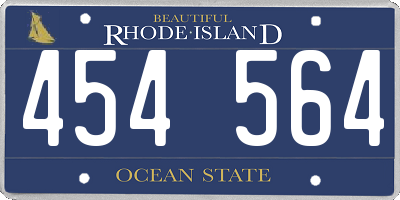 RI license plate 454564