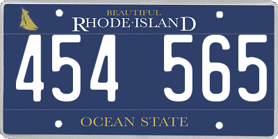 RI license plate 454565