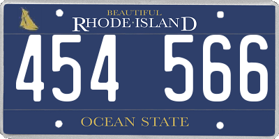 RI license plate 454566