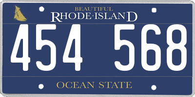 RI license plate 454568