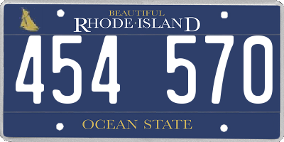 RI license plate 454570