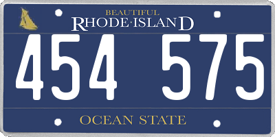 RI license plate 454575