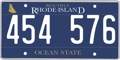 RI license plate 454576