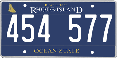 RI license plate 454577