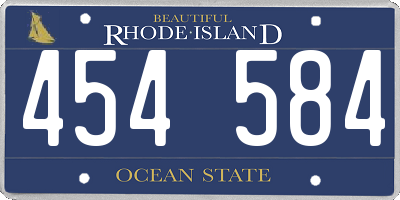 RI license plate 454584